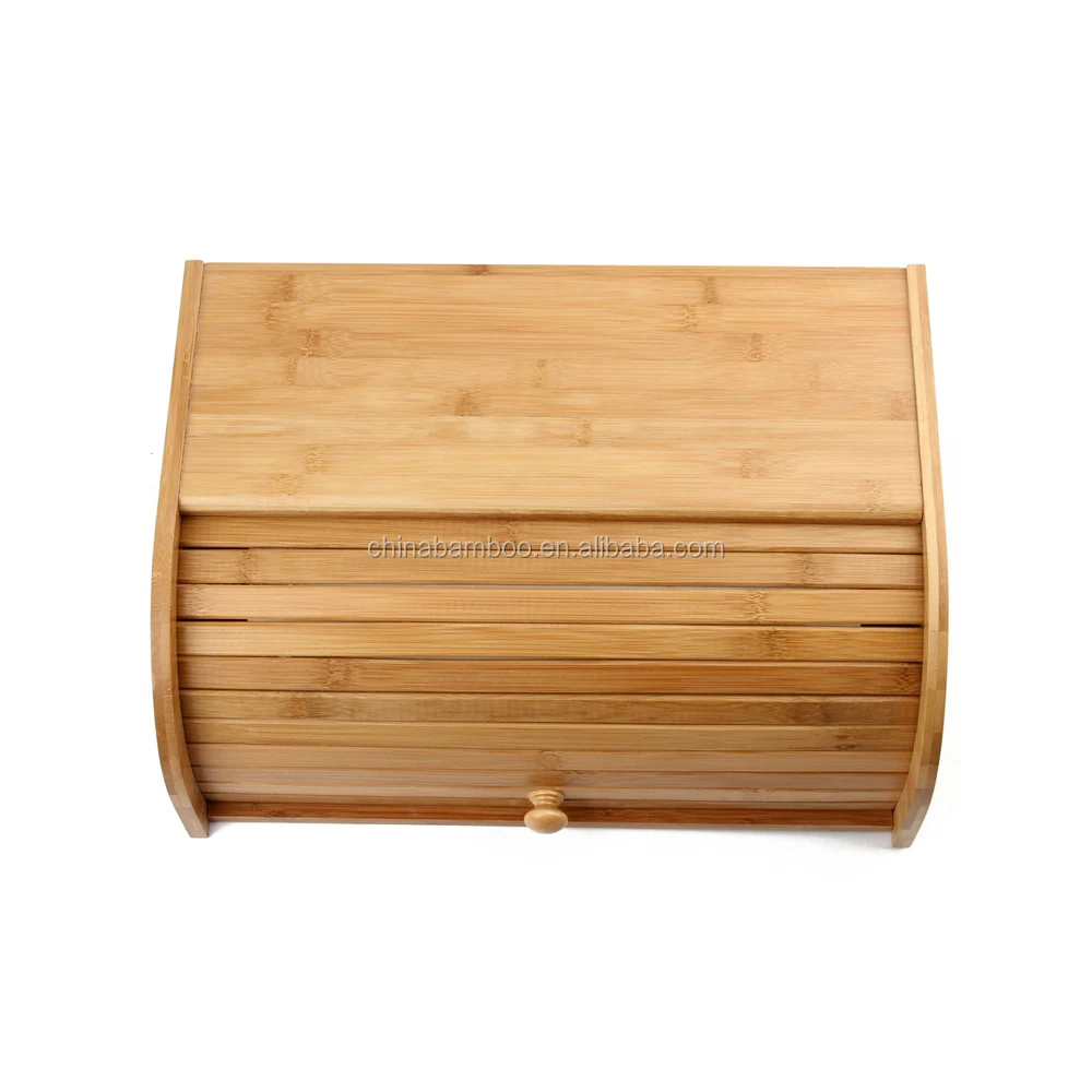 2022 Large Kitchen Storage Bread Bin Counter Top Wood Bamboo Bread Box Buy Cheap Large Kitchen