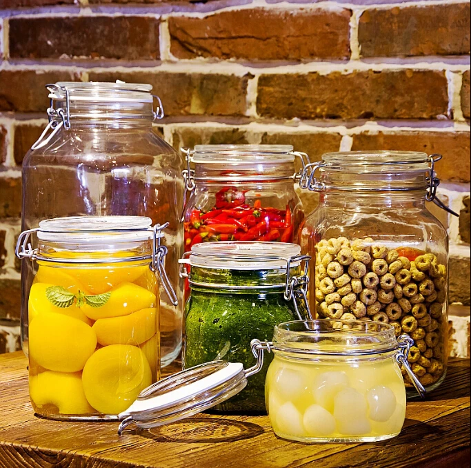 Recycled Airtight Glass Jars With Hinged Lids Buy Glass Jars With