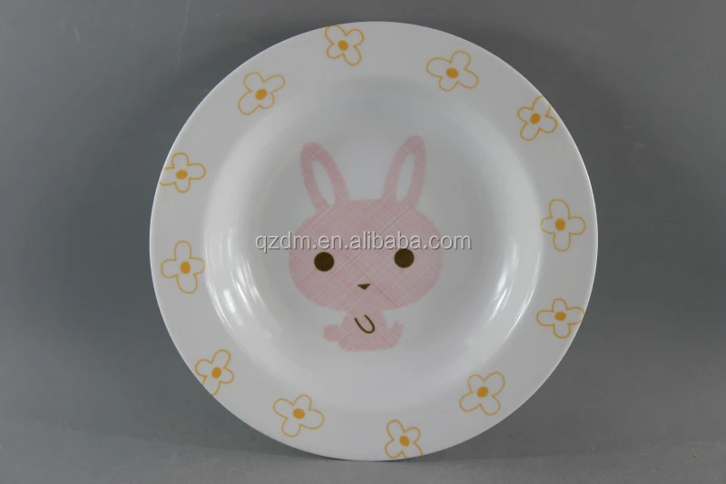 9inch Melamine Suop Plate Plastic Deep Serving Dishes for kids