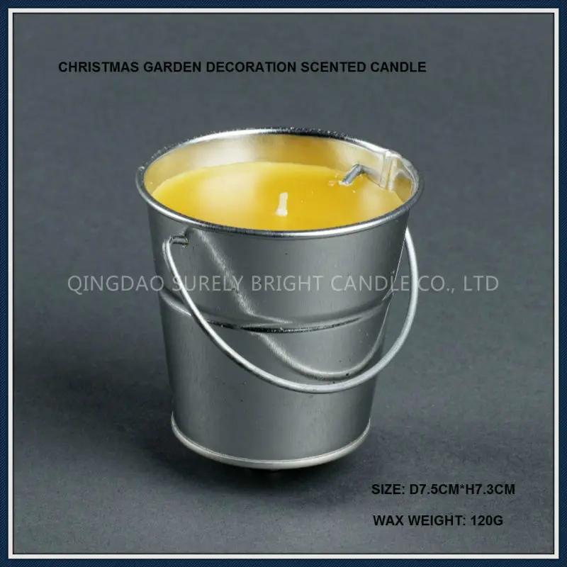 Travel Favor Metal Bucket With Thick Wick Outdoor Citronella Candles