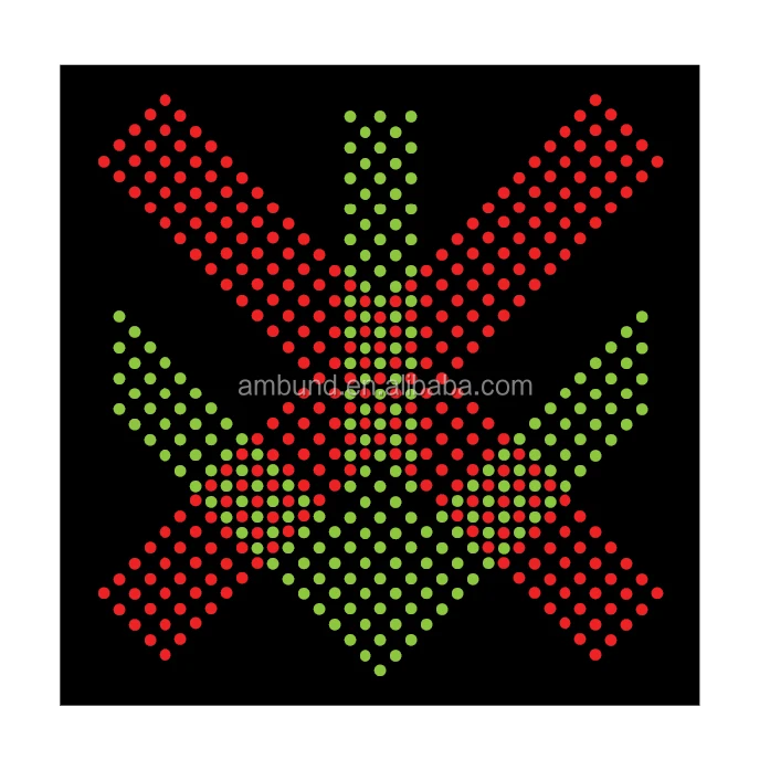 Led Variable Sign X and DOWN ARROW Lane Control Road Traffic Sign Board Red Cross Green Arrow