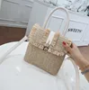 Summer small bag new woven handbag Korean bag girl small square bag