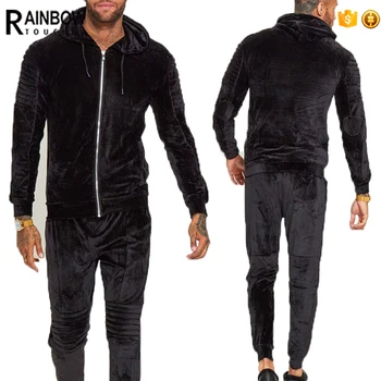 velvet hoodie tracksuit