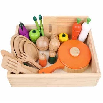 View Detail Kids Vegetable Toy Wooden Fruits Vegetables Pretend ... Design Interior