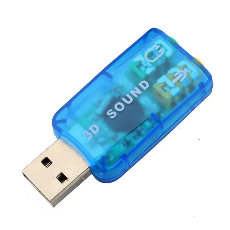 Mic Speaker Usb 3d Sound Card Audio Adapter Virtual 5.1 Channel For Pc