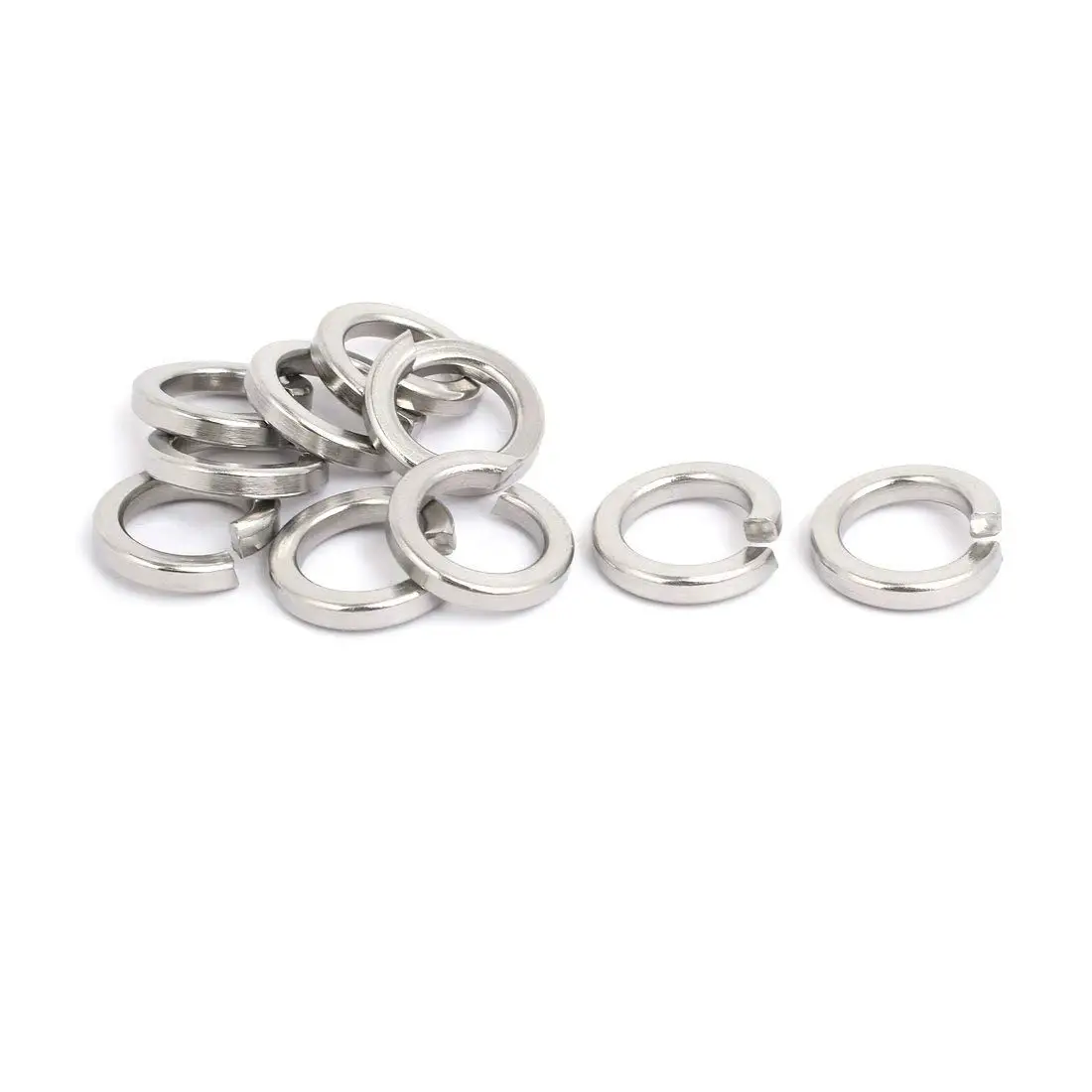 uxcell M14 Inner Diameter 304 Stainless Steel Split Lock Spring Washer Gasket 10pcs