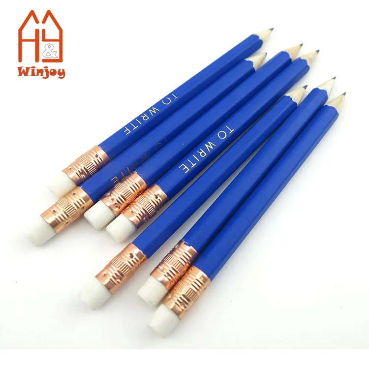 Silkscreen Printing Sharpened Golf Pencils Bulk/4 Inch Mini Pencil With