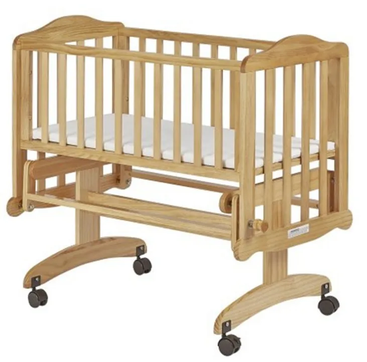 wooden swinging crib