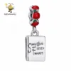 Snow White & The Seven Dwarfs Book Dangle charms for jewelry making sterling silver jewelry hand made cartoon box pendants