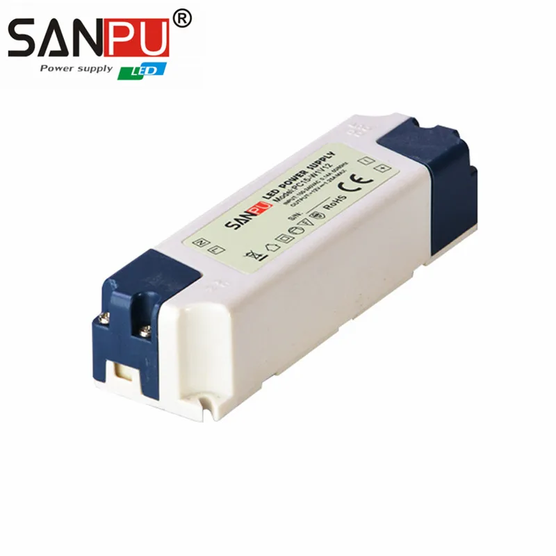 Power Supply AC to DC Plastic 7W 12V SANPU New Arrival AC 110V to DC 12 V Single Output Small Without Fans for led strip