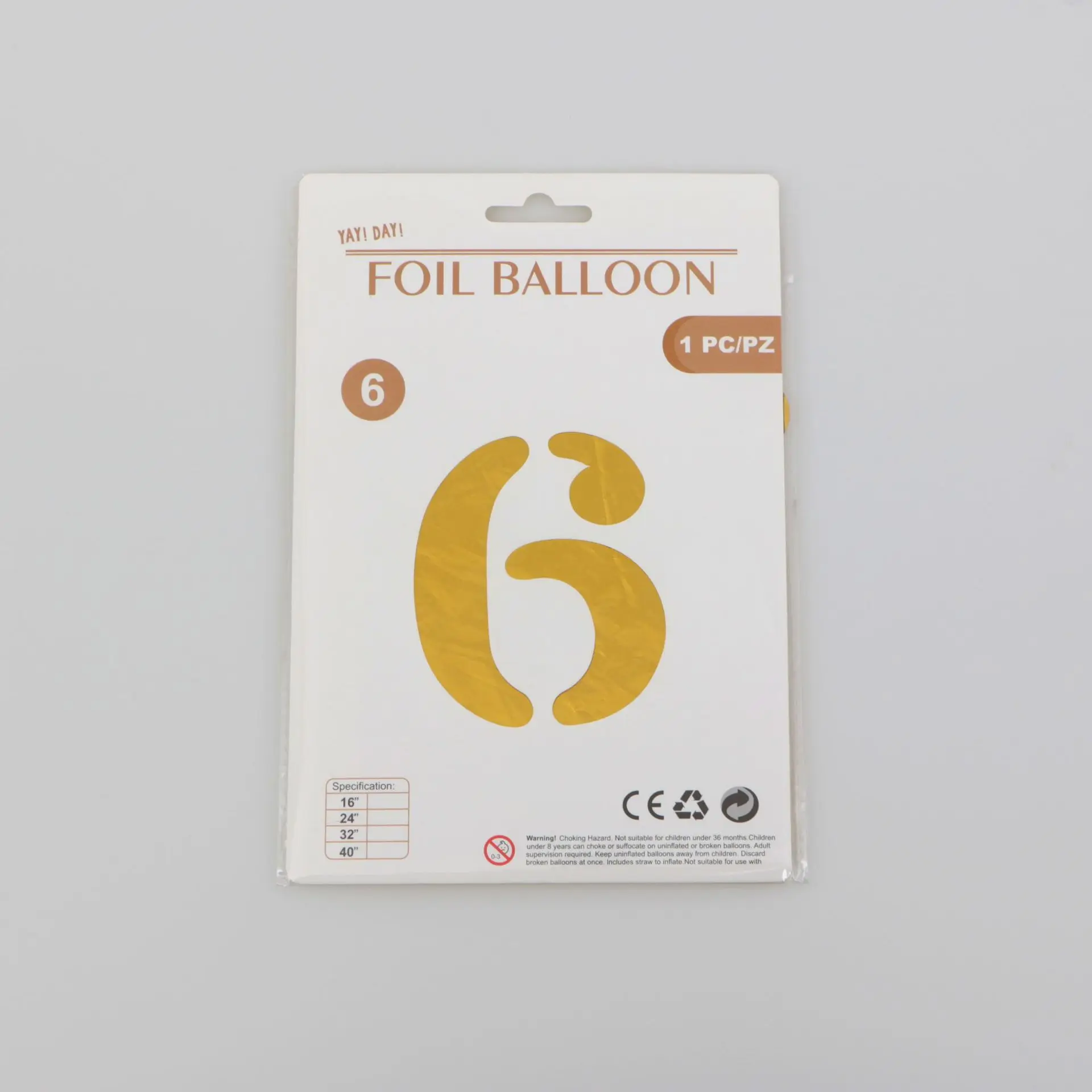 16" or Ballons numéro 0 Air Anniversaire Mariage Décorations de fête