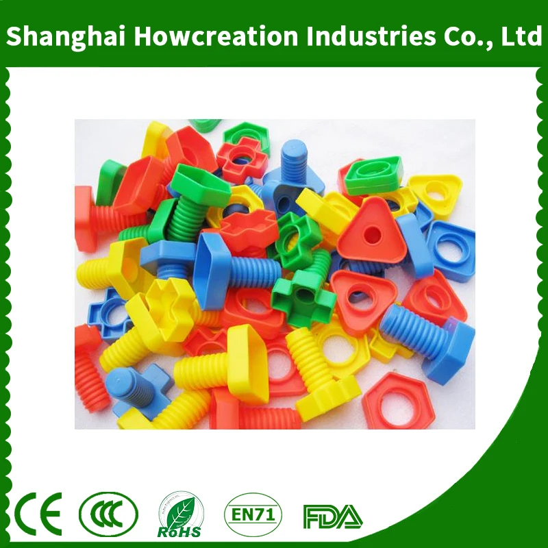 Plastic Toy Nuts And Bolts Set 54 Pc Occupational Therapy Matching