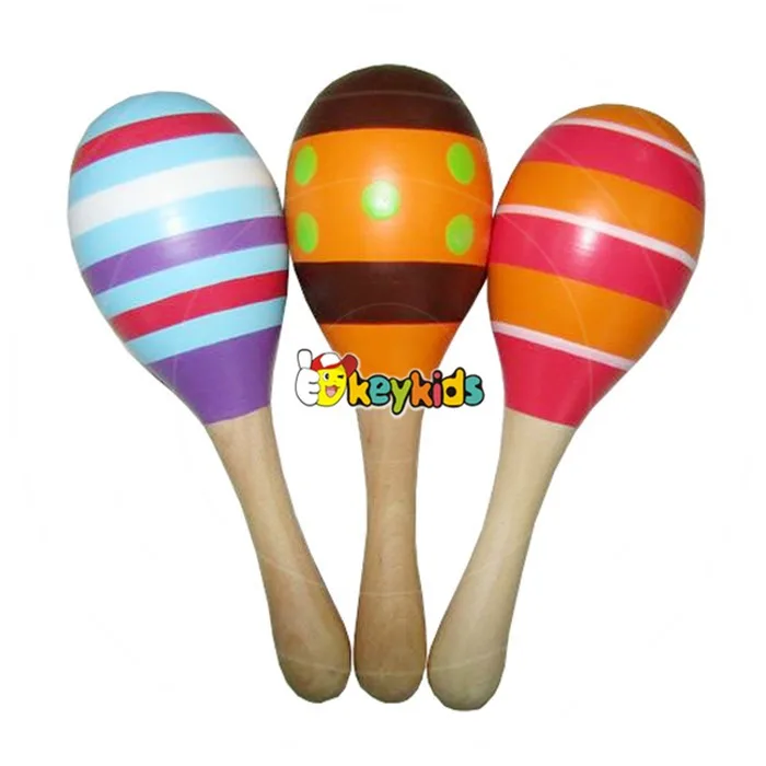 Wholesale Pretty And Colorful Wooden Baby Maraca,Wooden Baby Maraca
