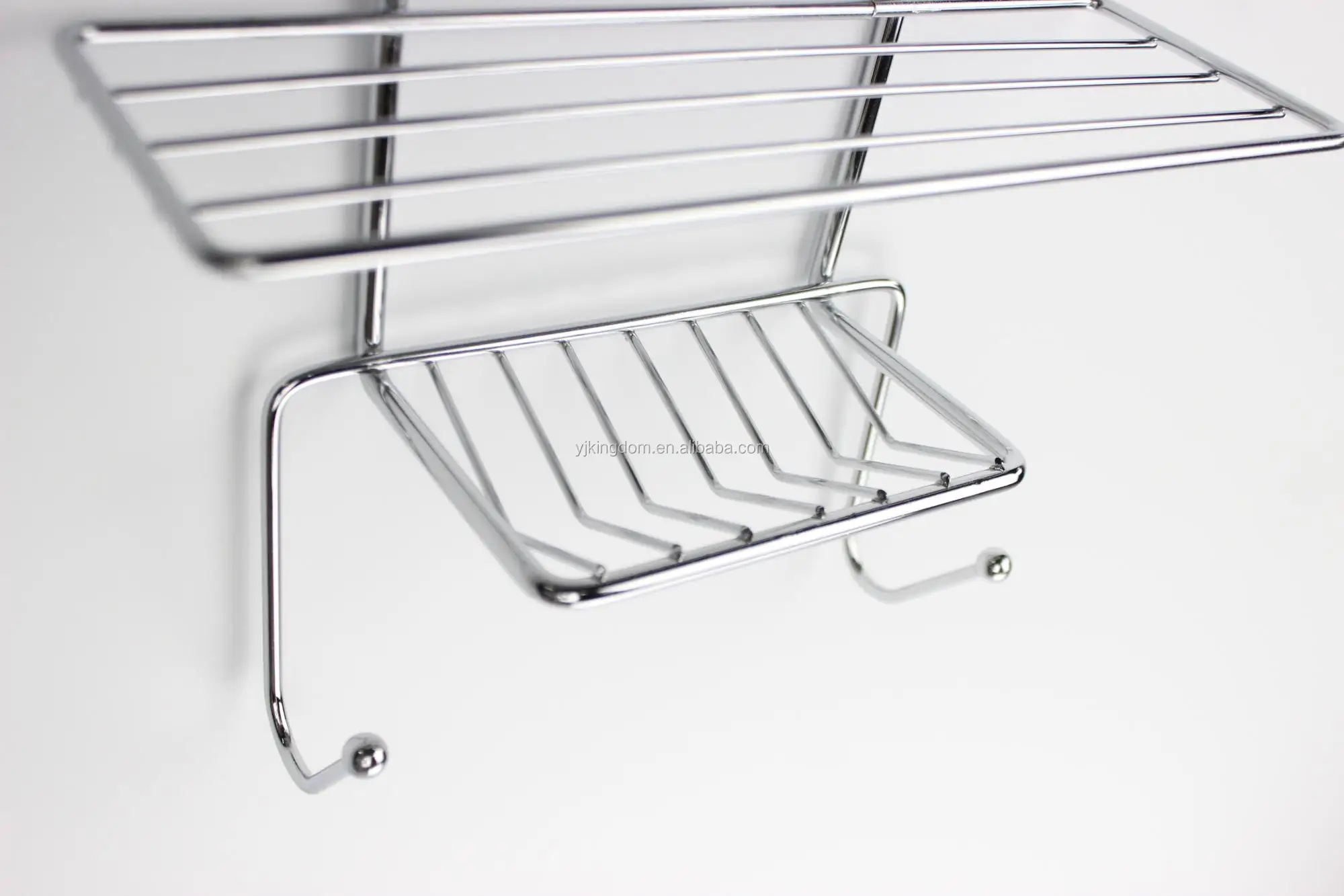 55056 Household 3 Tier Hanging Metal Wire Shower Rack Shelf With