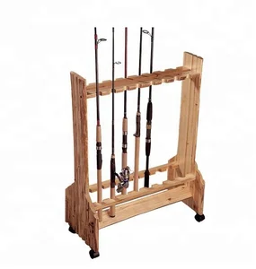 wooden rod holders
