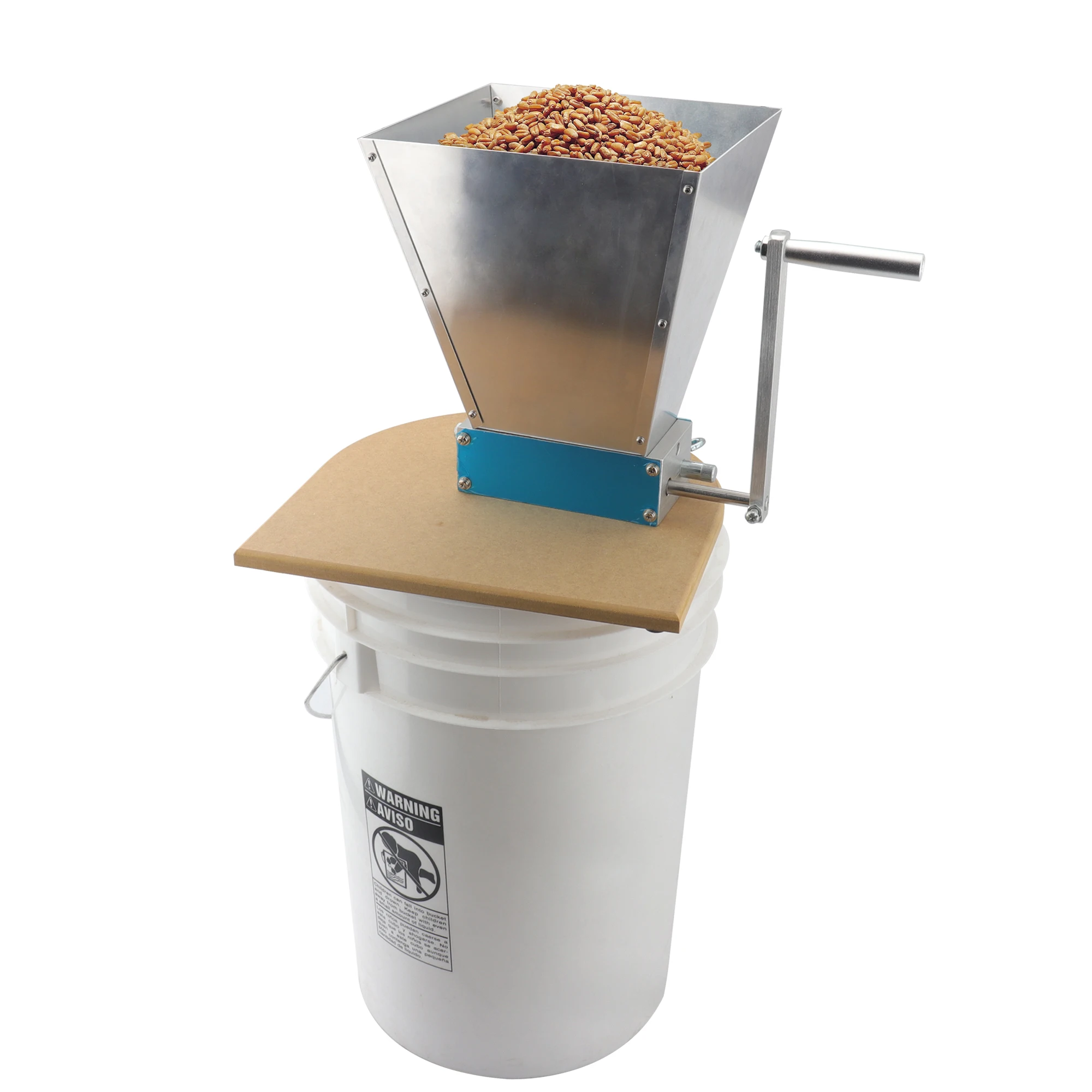 Stainless Steel 3roller Malt Mill With Metal Base Powerful Barley