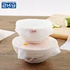 LFGB 4 Pack Transparent Eco Reusable Silicone Cling Film Food Stretch Wrap