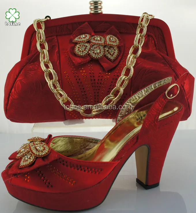 red shoes and bag