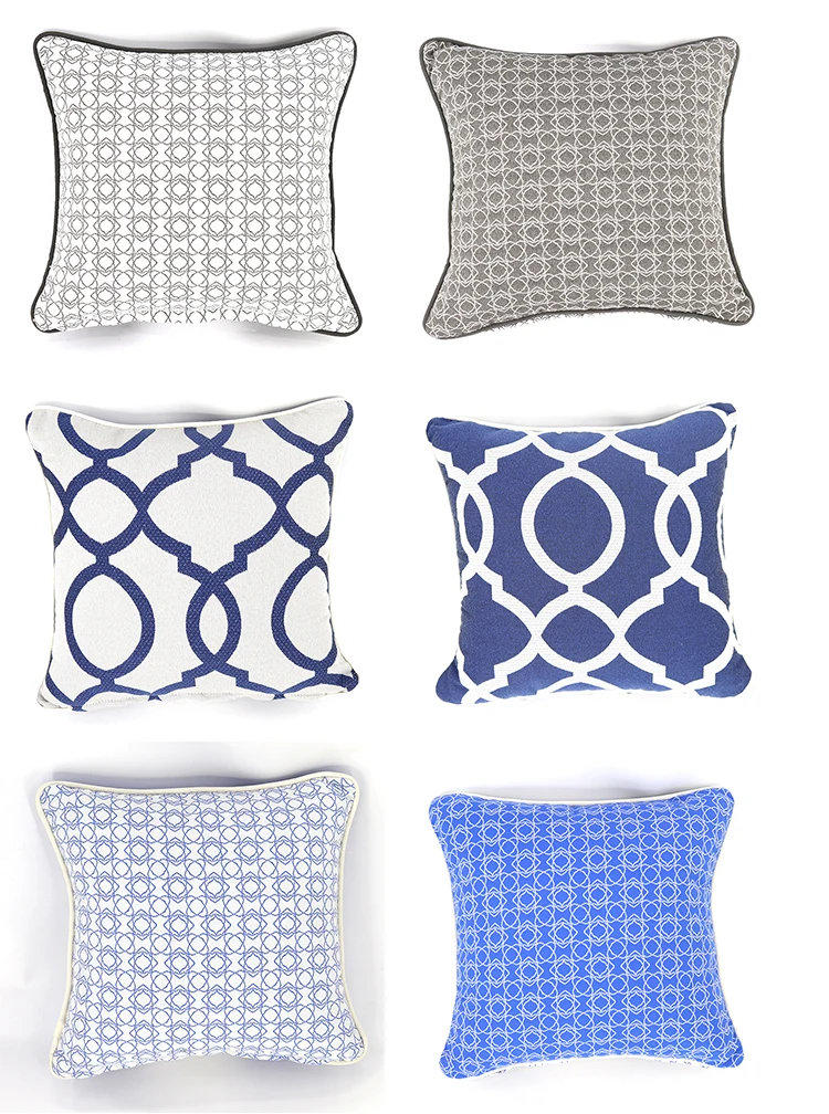 Uv Protect Olefin Waterproof Fabric Outdoor Throw Pillow Case Cushion