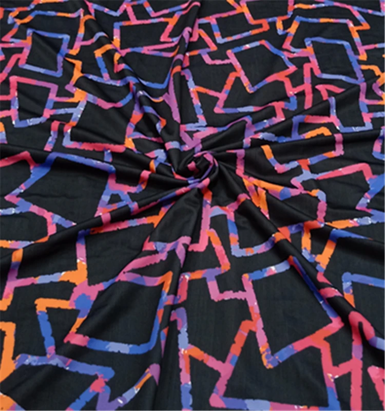 African Printed Textured Swimwear Custom Lycra Fabric For Swimsuit ...