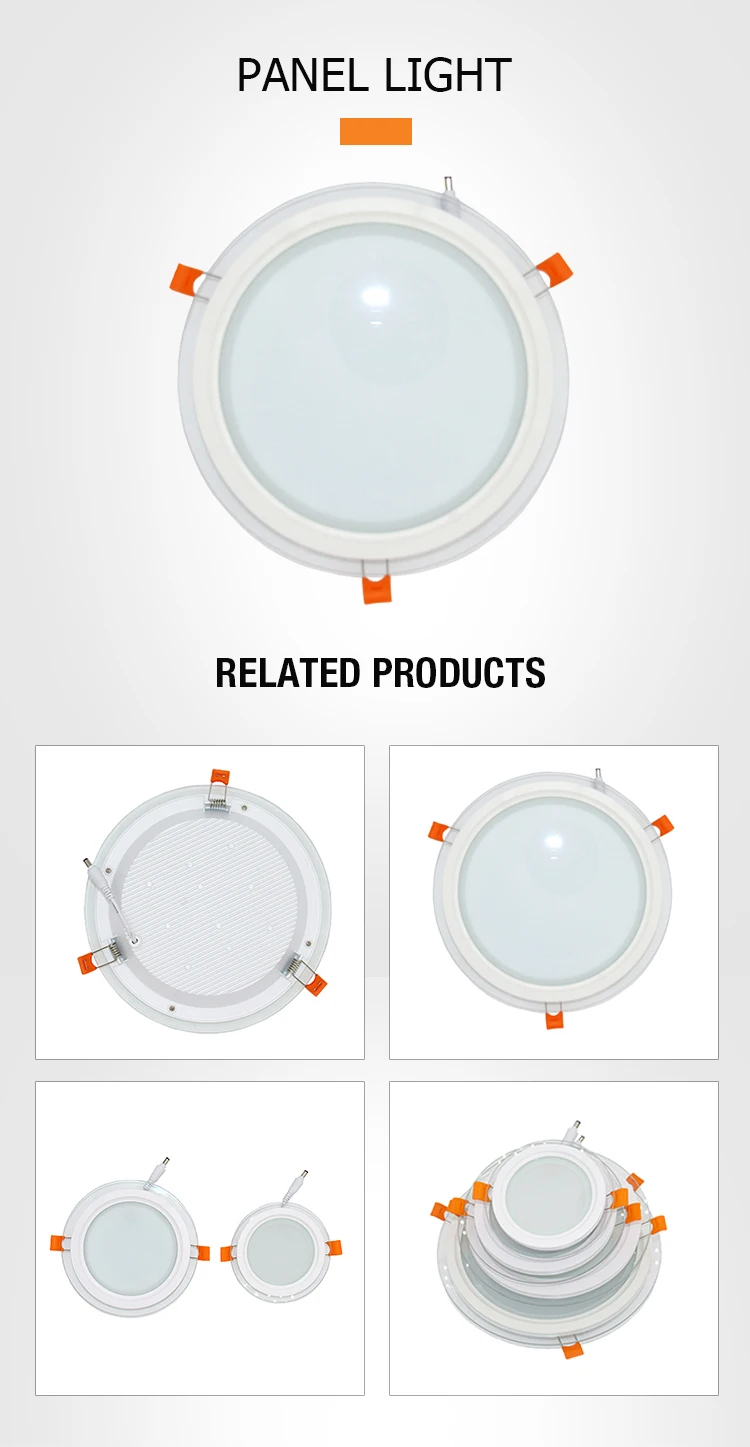 Led Round Glass Panel Light 6w 9w 12w 18w 24w Buy Glass Panel Light