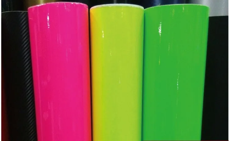 Pvc Film Roll 1.52x20m Air Channel Fluorescent Vinyl Film Car Wrapping ...