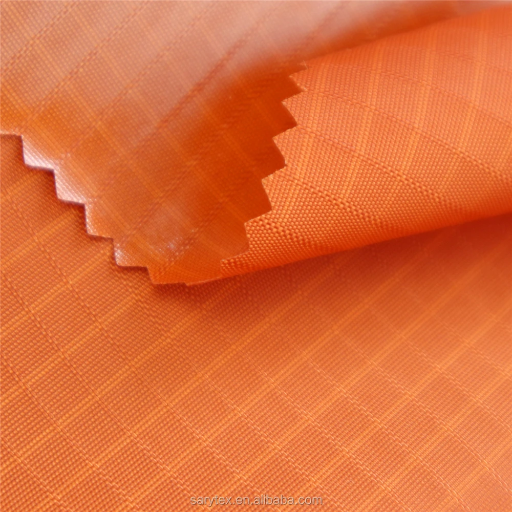 防刮尼龙织物 pu 涂层织物/防水尼龙 taslon