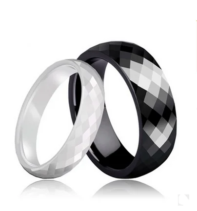 高級ジュエリー結婚指輪婚約リング黒と白のセラミックリング 6 ミリメートルと 8 ミリメートルポリッシュとファセット Tgce079r Buy メンズ白のセラミック結婚指輪 女性黒セラミックリング ホワイトセラミックダイヤモンドリング Product On Alibaba Com