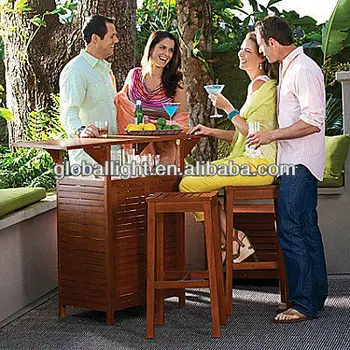 Outdoor Portable Wood Bar & Stool - Buy Used Outdoor Bar Stools,Outdoor