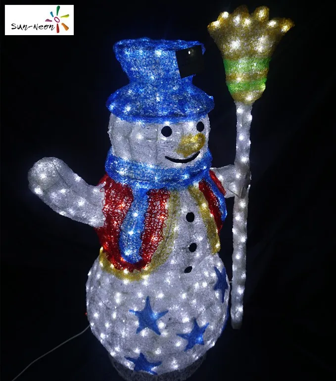 Fancy Lighted Plastic Light Up Rattan Snowman With Led Light Buy