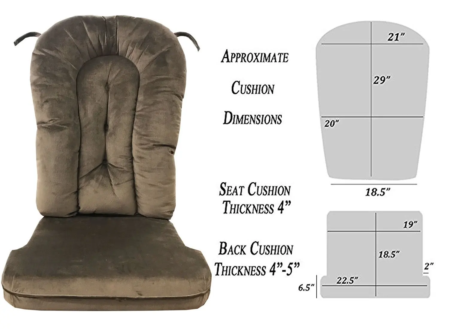 Shermag Glider Replacement Cushions Set