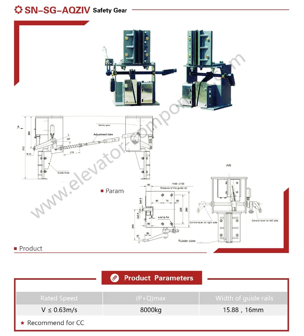 High Elevator Progressive Safety Gear Lift Safety Components Buy Machine Parts,Elevator