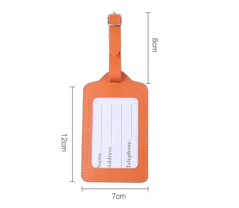 Wholesale Travel Custom Pu Leather Bulk Luggage Tag Colorful Blank
