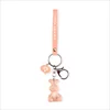 the geometric aspect creative cartoon lovely the pink bear resin coating a key chain