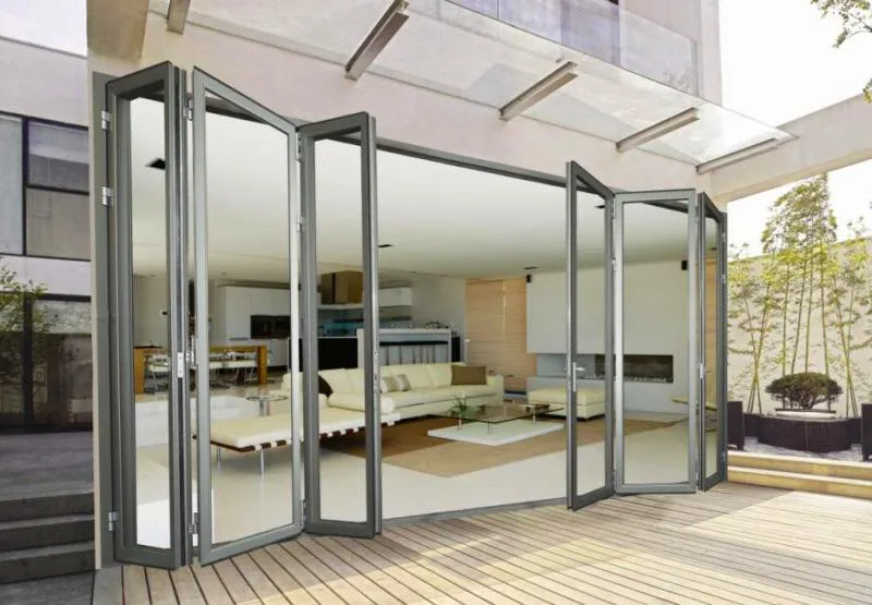 Design High Quality Home With Blind Inside Aluminium Glass Exterior In China Aluminum Interior Folding Door