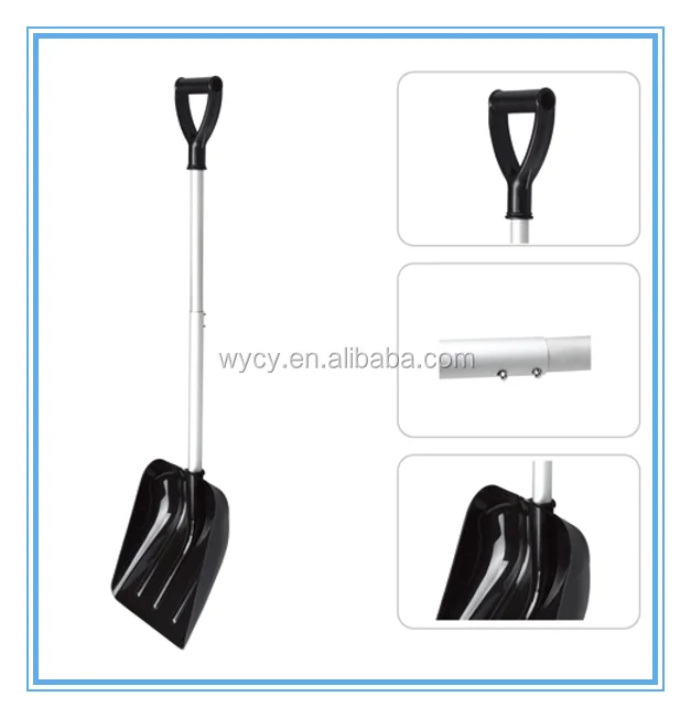 Snow shovel with Aluminum collapsible handle PP blade
