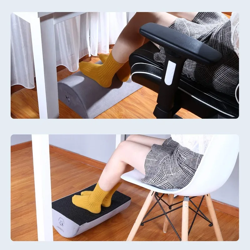 Office Foot Rest Cushion Under Desk Ergonomic Footrest Pillow Memory