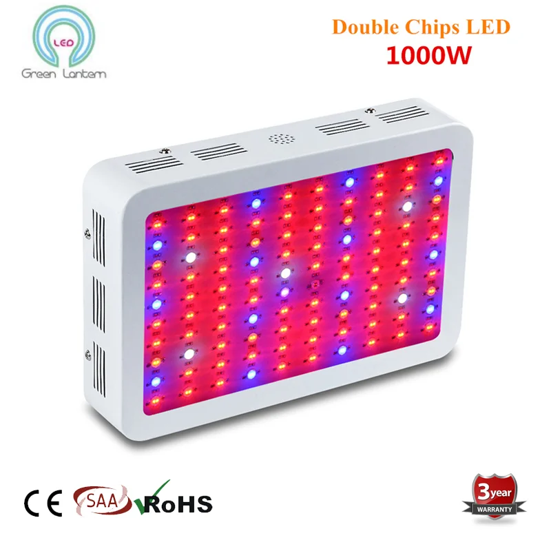 double chips 1000W Full Spectrum Hydro LED Grow Light for Medical Plants Veg and Bloom Fruit