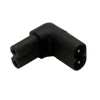 Right Angle IEC 320 3-Pin C7 Male Plug To C8 Female Power Adapter Connector