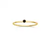 Inspire jewelry Fashion jewelry Solitaire Ring 14k Gold Minimal Ring Tiny Black Diamond Black Bezel Ring