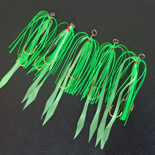 Silicone Skirts Fishing Jig Lures Rubber Skirts With Assist Hook Buy