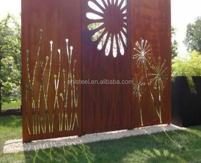 Decorative Laser Cut Corten Steel Metal Screen Home Decor - Buy ...