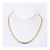 C12142 stainless steel nameplate 18 inches Gold alloy 18k gold jewelry necklace