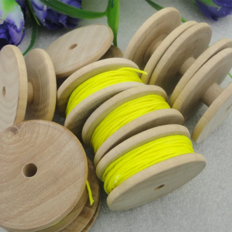PH PandaHall Lot De 8 Bobines En Bois 6 Cm – Bobines Fil Broderie, Tissage, Bijoux – Naturelles Pour DIY Artisanat