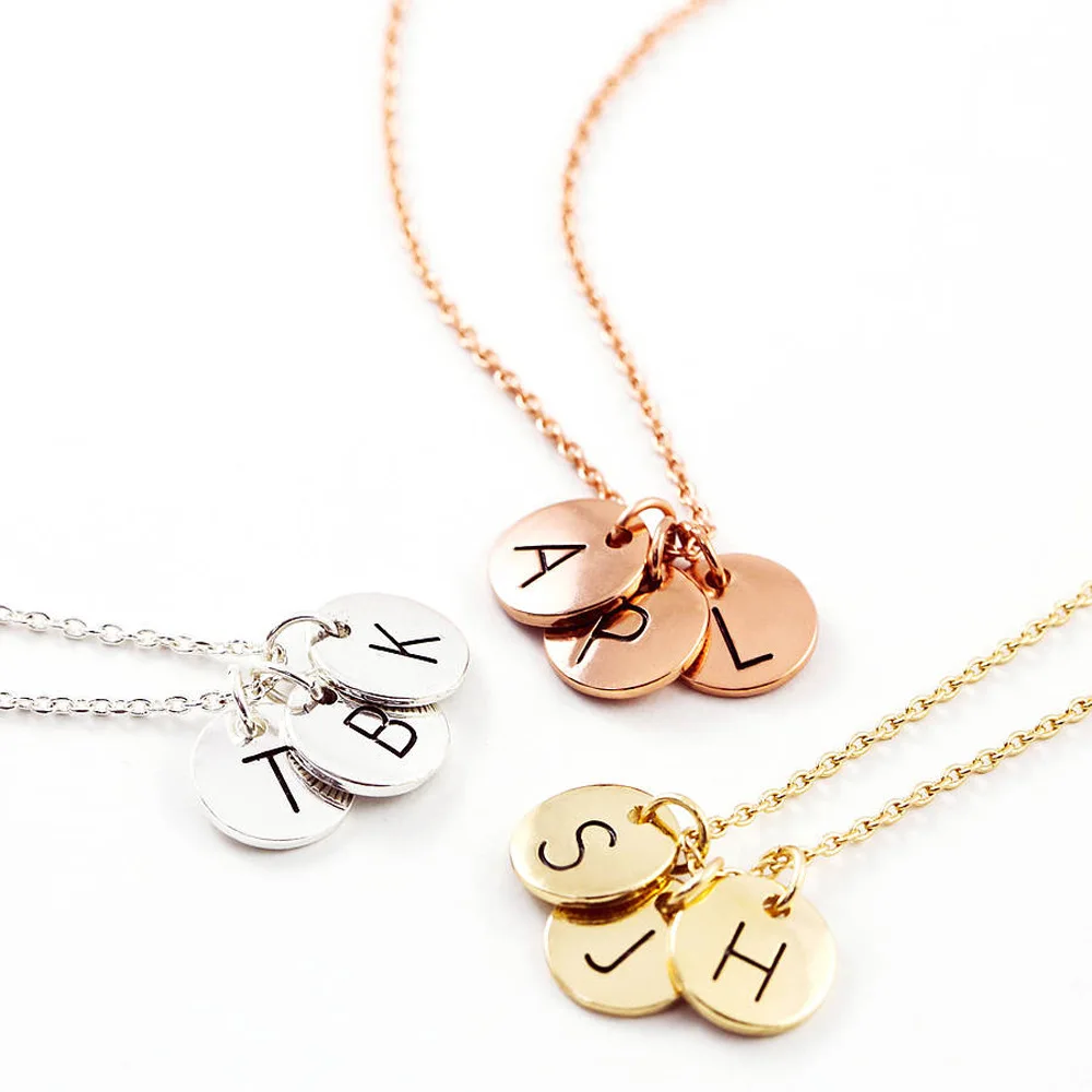 定制设计简约不锈钢品牌标志吊坠项链