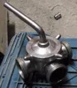 3 way sanitary stainless steel plug valve with union thread