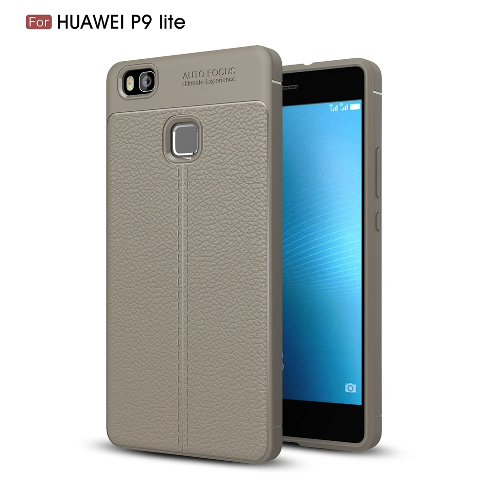 2017 New Design Carbon Fiber Lichee Pattern For Huawei P9 Lite Soft TPU Case For Huawei P9 Lite