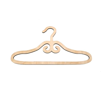 Laser Cut Wood Custom antique wood coat hangers kids wood coat hanger
