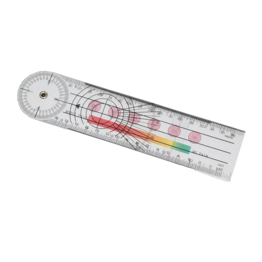 spinal goniometer with pain scale ruler bone measuring