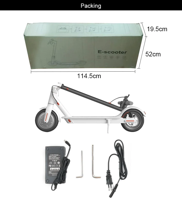 250W kick electric scooter xiaomi kick scooter electric 7.8Ah LG battery electric kick scooter  